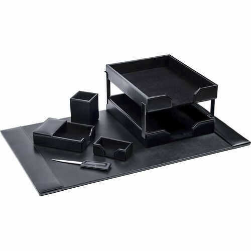 Dacasso  Desk Set,8 Pc,31"x20"x4",BK