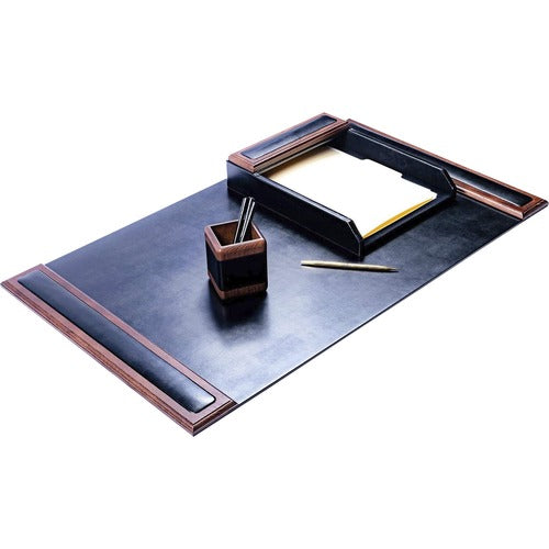 Dacasso  Desk Set,3 Pc,34-3/4"x20-3/4"x5-2/5",BK/WA