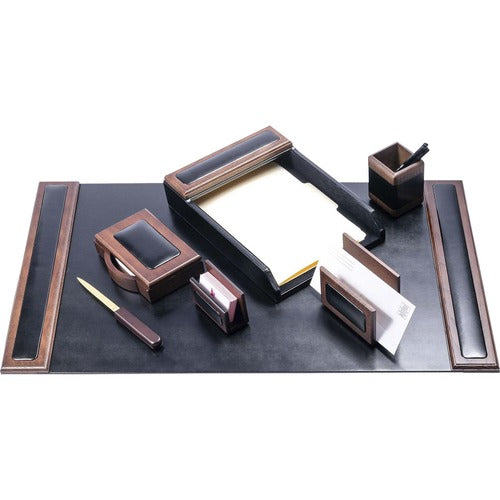 Dacasso  Desk Set,7 Pc,34-3/4"x20-3/4"x5-2/5",BK/WA