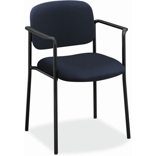 HON  Guest Chair, W/ Arms, 23-1/4"x21"x32-3/4", Navy Fabric