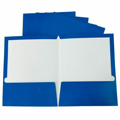 Business Source  Two Pocket Folder, Ltr, 2-Pkts, 100 Shts, 25/BX, BE