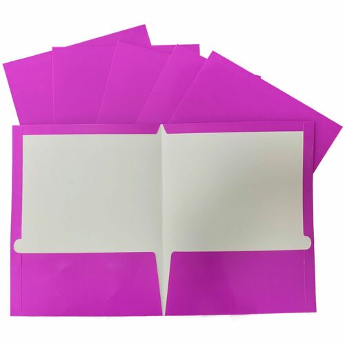 Business Source  Two Pocket Folder, Ltr, 2-Pkts, 100 Shts, 25/BX, PE