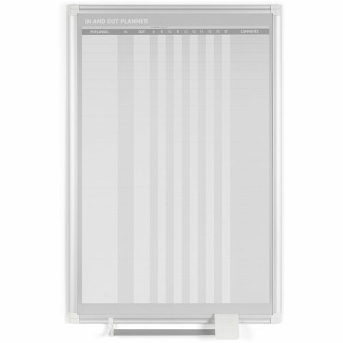 Bi-silque  Magnetic In/Out Board Kit, Planner, 24"x36", Aluminum/White