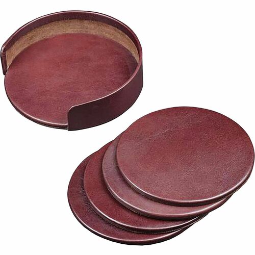 Dacasso  Coaster Set, 4 Coasters, Classic, 4-2/5"x4-2/5"x1-2/5",Mocha