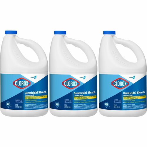 Clorox Company  Bleach, Germicidal, Concentrated, 121 oz, 3/CT, Clear