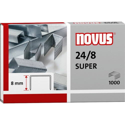 Dahle North America Inc.  Staples, Novus, Premium, 24 Gauge, 8mm, 1000/CT, Gray