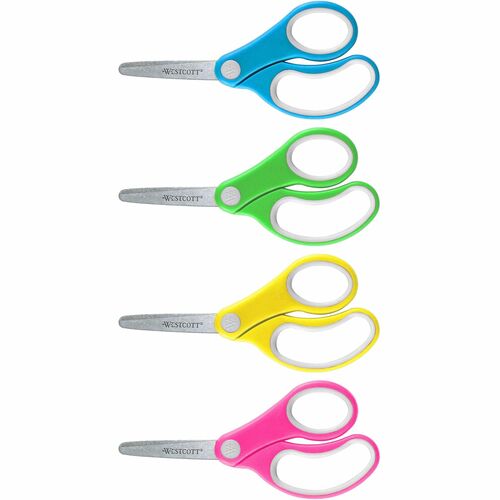Acme United Corporation  Kids Scissors, Soft Handle, Blunt, 5", STST Blades/Assorted