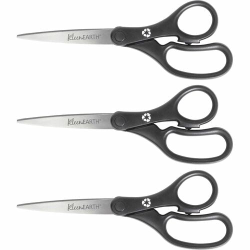 Acme United Corporation  Recycled Basic Scissors, Straight, 8", 3/PK, Black