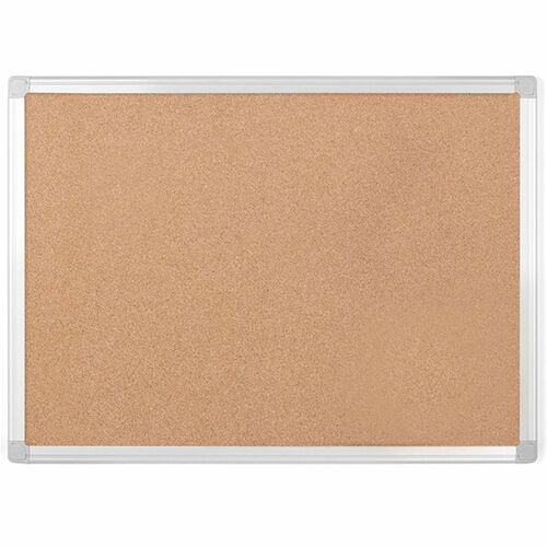 Bi-silque  Cork Board, w/Mount Hardware, 18"x24", Aluminum Frame