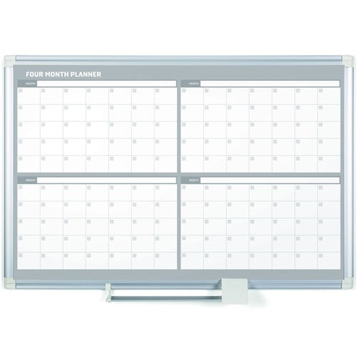 Bi-silque  Dry-Erase Board, 4 Month Planner, 36"x24", White