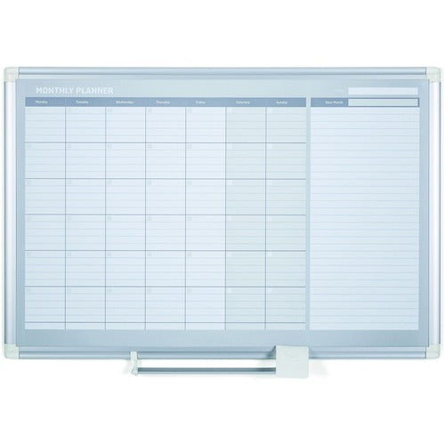 Bi-silque  Dry-Erase Board, Monthly Planner, 48"x36", White