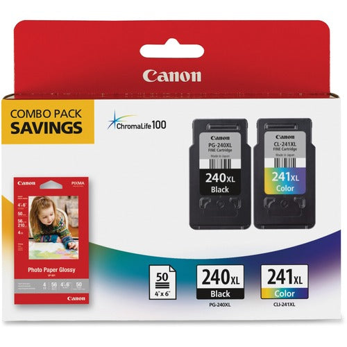 Canon  Ink Cartridge,High Yld,Value Pack,4"x6" Photo Paper, 2/PK,MI