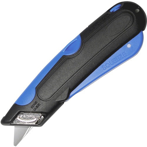 Consolidated Stamp Mfg.,Co.  Self-Retracting Knife, Adjustable Blade, Blue/Black