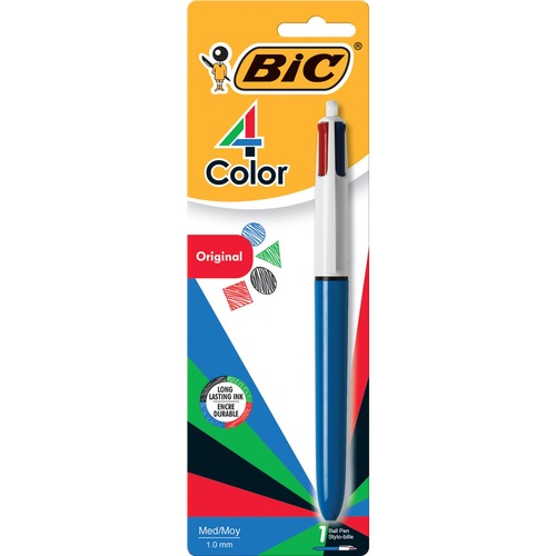 Bic  Retractable Ballpoint Pen, Medium/Fine Point, 4 Color Ink