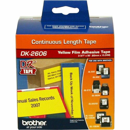 Brother  Continuous Tape Roll, Film, Wide, 2-2/5"x50', White