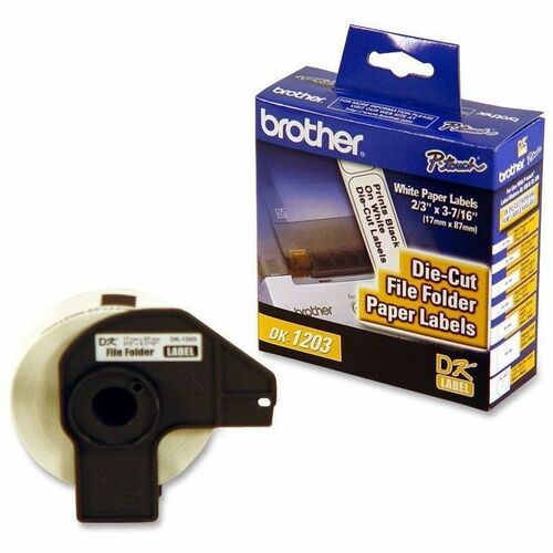 Brother  File Folder Labels, f/QL, 3-7/16"x2/3", 300/RL, WE