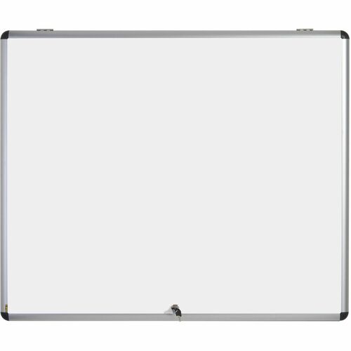 Bi-silque  Board,Magnetic/Dry-Erase,Enclosed,1-Door,47"x38",White