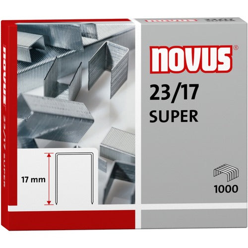 Dahle North America Inc.  Staples, Novus, Heavy-Duty, 23 Gauge, 17mm, 1000/CT, Gray