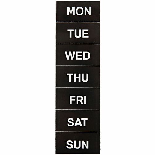 Bi-silque  Magnetic Accessories, Weekdays, 7 Magnets/PK, Black