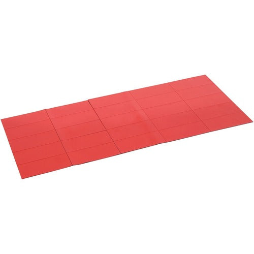 Bi-silque  Magnetic Dry Erase Strips, 7/8"x2", 25/PK, Red