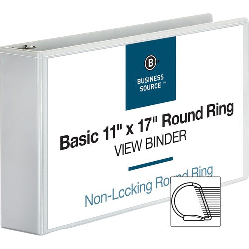 Business Source  Reference Binder, 11"x17", 3", White