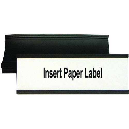 Bi-silque  Magnetic Data Cards, 6"x2", 10/BG, Black