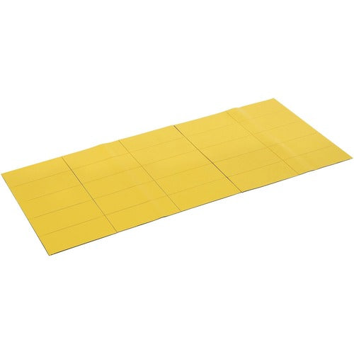 Bi-silque  Magnetic Dry Erase Strips, 7/8"x2", 25/BG, Yellow