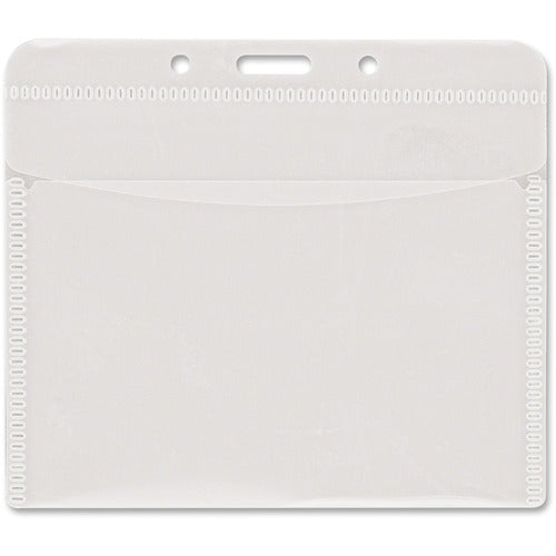 Advantus Corp.  Badge Holders, PVC-Free, Horz, f/4"x3" Inserts, 50/PK, CL