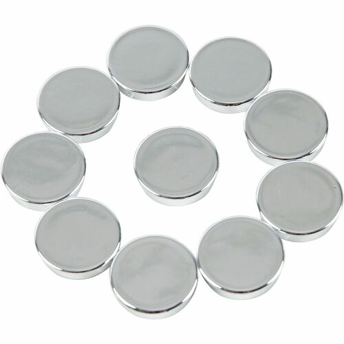 Bi-silque  Super Strong magnets, 1", 10/PK, Silver