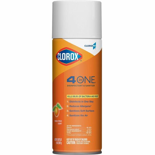 Clorox Company  4-in-1 Disinfectant/Sanitizer Spray,14 oz, Citrus