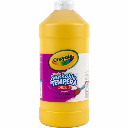 Crayola  Washable Tempera Paint, 32oz, Yellow