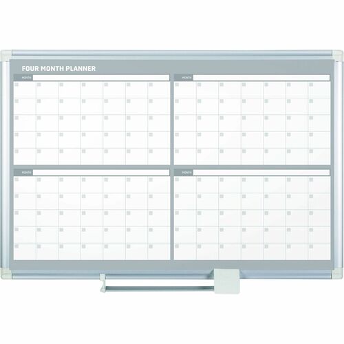 Bi-silque  Calendar Planner Board, Dry-Erase, 4-Month, 48"Wx36"L, Multi