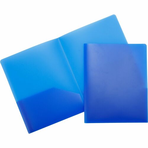 Business Source  Poly Portfolio, 2 Pocket, LTR, .3mil, Blue