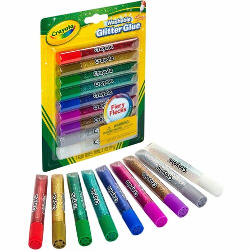 Crayola  Glitter Glue, Washable, 9/PK, Assorted