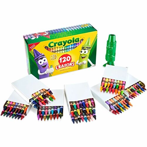 Crayola  Crayola Crayons, w/Sharpener, 120/BX, Ast