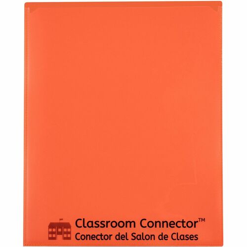 C-Line  Folder, 2-Pocket, Poly, 50-Sht Cap, Letter, 25/BX, Orange