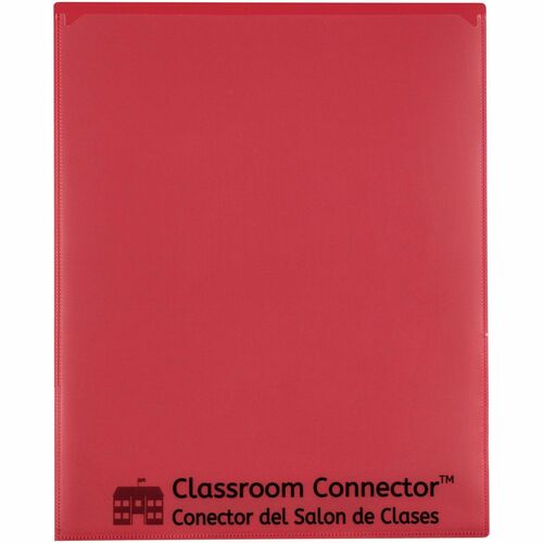 C-Line  Folder, 2-Pocket, Poly, 50-Sht Cap, Letter, 25/BX, Red