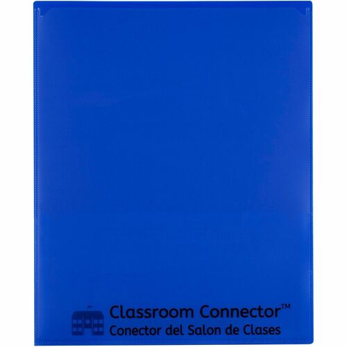 C-Line  Folder, 2-Pocket, Poly, 50-Sht Cap, Letter, 25/BX, Blue