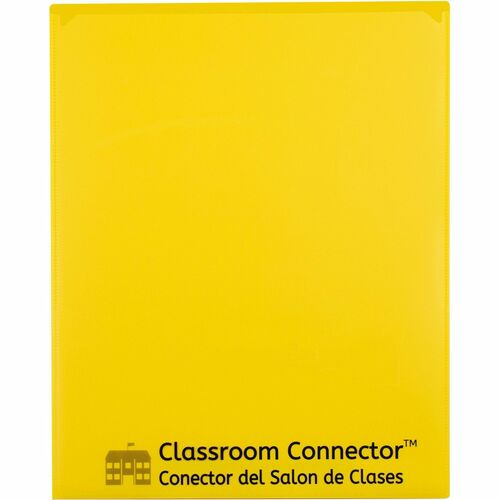 C-Line  Folder, 2-Pocket, Poly, 50-Sht Cap, Letter, 25/BX, Yellow