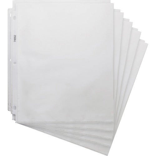 Business Source  Top-Loading Sheet Protectors, 3-Hole, 200/BX, CL