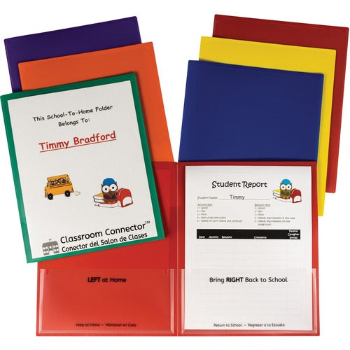 C-Line  Folder, 2-Pocket, Poly, 50-Sht Cap, Letter, 36/BX, AST