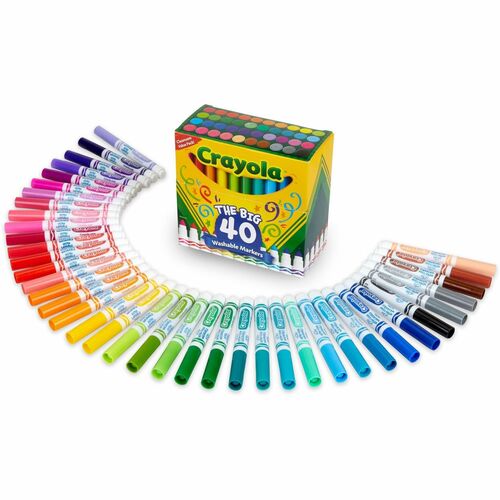 Crayola  The Big 40 Washable Markers, 40/ST, AST