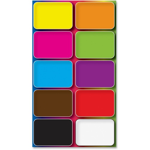 Ashley Productions, Inc.  Mini Whiteboard Erasers Colors, 2"x1-1/2"x3/4", 10/PK, MI