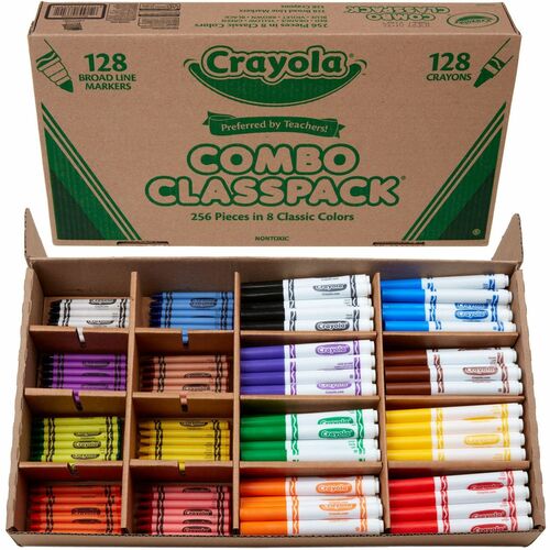 Crayola  Crayon/Markers Combo,128/Markers/128Crayons,256/BX,AST