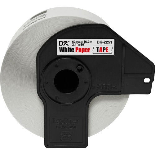 Brother  Label Tape Roll, Continuous, 2-2/5"Wx50'L, BK/RD on WE