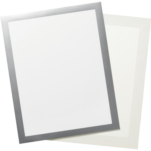 Durable Office Products  Adhesive Frame, Magnetic Seal, Tabloid, 11"x17", Silver