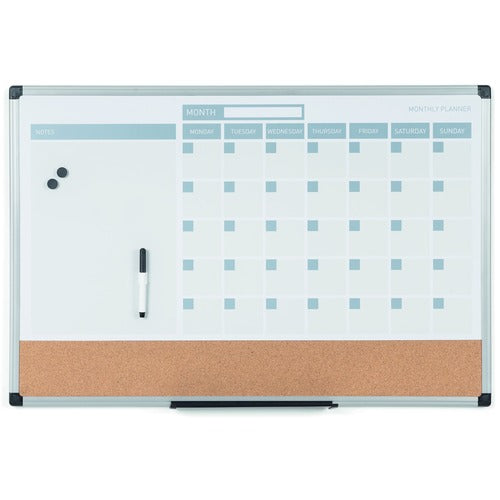 Bi-silque  3-In-1 Combo Monthly Calendar Board, Plastic, 3'x2', WE