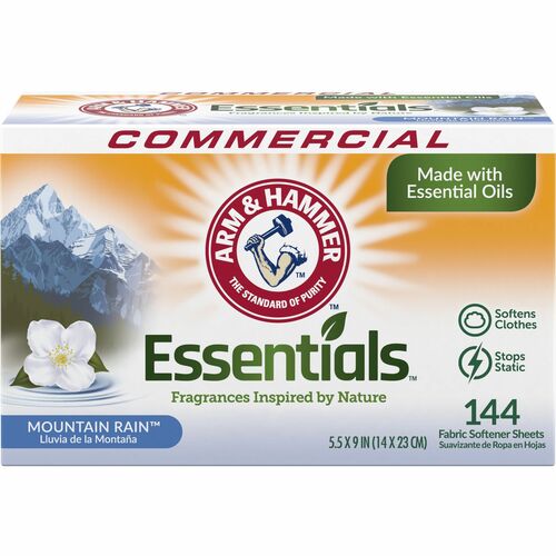 Church & Dwight Co., Inc.  Essentials Fabric Softener Sheets, 144Shts/BX,WE