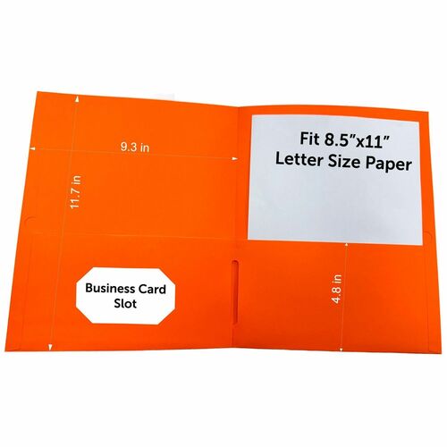 Business Source  Portfolio,2-Pocket,125-Sht Cap,8-1/2"x11-1/2",25/BX,OE