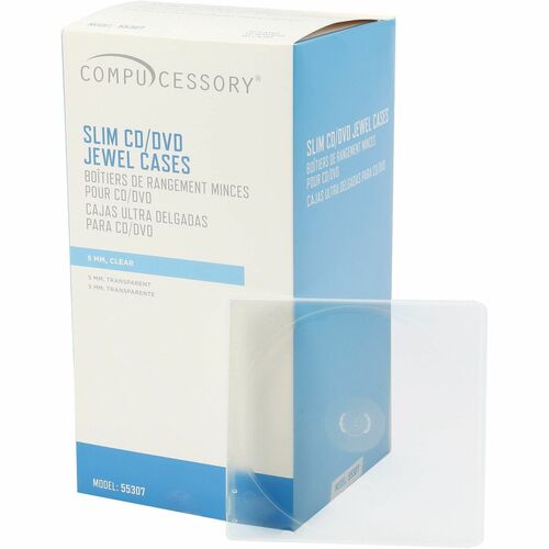 Compucessory  CD Case, Slim, 50/PK, Clear